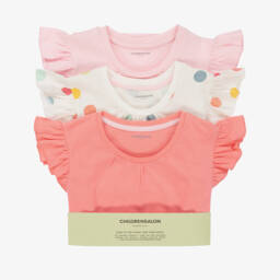 Childrensalon Essentials-Girls Organic Cotton T-Shirts Trio | Childrensalon Outlet