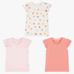 Childrensalon Essentials-Girls Organic Cotton T-Shirts Trio | Childrensalon Outlet