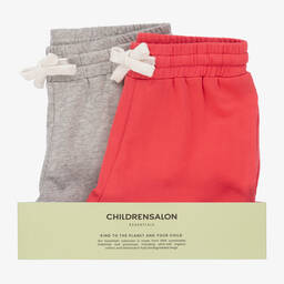 Childrensalon Essentials-Розовые и серые шорты для девочек (2пары) | Childrensalon Outlet