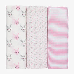 Childrensalon Essentials-Розовые хлопковые пеленки (3шт.) | Childrensalon Outlet