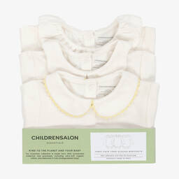 Childrensalon Essentials-White Organic Cotton Bodysuits (3 Pack) | Childrensalon Outlet