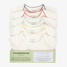 Childrensalon Essentials-White Organic Cotton Bodyvests (5 Pack) | Childrensalon Outlet