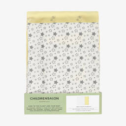 Childrensalon Essentials-بطانية قطن عضوي لون أصفر ورمادي (عدد 2) | Childrensalon Outlet