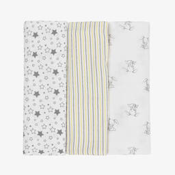 Childrensalon Essentials-Yellow Organic Muslin Squares (3 Pack) | Childrensalon Outlet