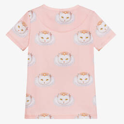 Magical Prints by CHILDRENSALON-Girls Pink Cotton T-Shirt | Childrensalon Outlet