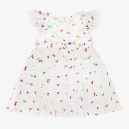 Childrensalon Occasions-Белое тюлевое платье с бабочкой для малышек | Childrensalon Outlet