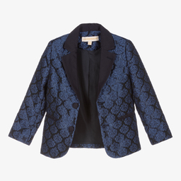 Childrensalon Occasions-Сине-черный костюм из парчи | Childrensalon Outlet