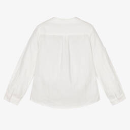 Childrensalon Occasions-Boys Classic Ivory Linen Top | Childrensalon Outlet