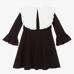 تشلدرن صالون-فستان فيسكوز ميلانو جيرسي لون أسود و أبيض | Childrensalon Outlet