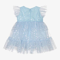 Childrensalon Occasions-Голубое платье из тюля с сердечками для девочек | Childrensalon Outlet