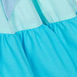 تشلدرن صالون-فستان كريب بطيات لون أزرق | Childrensalon Outlet