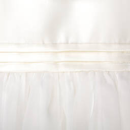 تشلدرن صالون-فستان ساتان وأورغانزا لون عاجي | Childrensalon Outlet