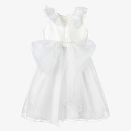 تشلدرن صالون-فستان ساتان وأورغانزا لون عاجي | Childrensalon Outlet