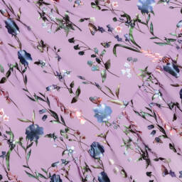 تشلدرن صالون-فستان شيفون لون بنفسجي بطبعة ورود | Childrensalon Outlet