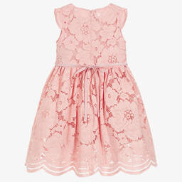 تشلدرن صالون-فستان بنات قطن دانتيل لون زهري | Childrensalon Outlet