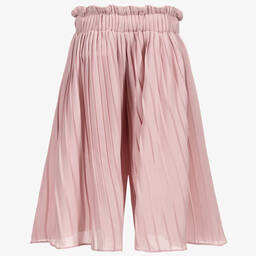 تشلدرن صالون-بنطلون كولوت جيرسي بطيات لون زهري للبنات | Childrensalon Outlet