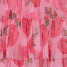 Childrensalon Occasions-Girls Pink Rose Tulle Skirt Set | Childrensalon Outlet