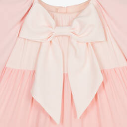 Childrensalon Occasions-فستان كريب بطبقات لون زهري | Childrensalon Outlet