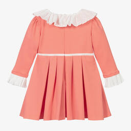 تشلدرن صالون-فستان أطفال بناتي فيسكوز ميلانو جيرسي لون زهري مرجاني | Childrensalon Outlet