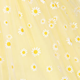 Childrensalon Occasions-Girls Yellow Tulle Daisy Dress | Childrensalon Outlet