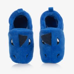 Chipmunks-Baby Boys Blue Shark Slippers | Childrensalon Outlet