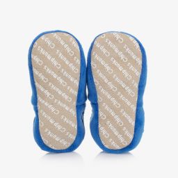 Chipmunks-Baby Boys Blue Shark Slippers | Childrensalon Outlet
