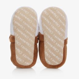 Chipmunks-Baby Girls Brown Deer Slippers | Childrensalon Outlet