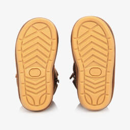 Chipmunks-Коричневые замшевые сапожки из кожи для девочек | Childrensalon Outlet