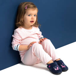 Chipmunks-Синие шлепанцы на липучке с лисицами | Childrensalon Outlet