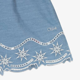 Chloé-Baby Girls Blue Chambray Dress Set | Childrensalon Outlet