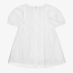 Chloé-Кремовое платье с вышивкой и трусики из хлопка | Childrensalon Outlet