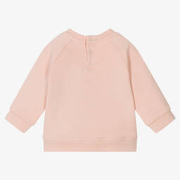 Chloé-Baby Girls Pink Embroidered Sweatshirt | Childrensalon Outlet