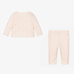 Chloé-Baby Girls Pink Floral Trousers Set | Childrensalon Outlet