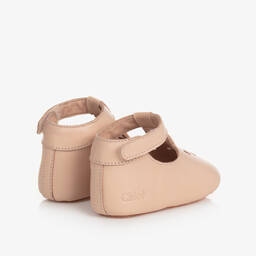 كلوي-حذاء جلد لون زهري وأبيض لمرحلة قبل المشي | Childrensalon Outlet