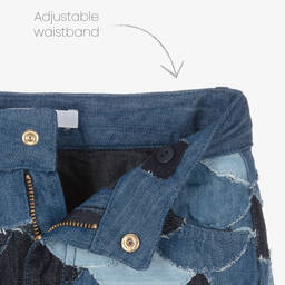 Chloé-Blue Denim Patchwork Skirt | Childrensalon Outlet