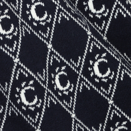 Chloé-Синий вязаный свитер с капюшоном | Childrensalon Outlet