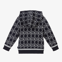 Chloé-Синий вязаный свитер с капюшоном | Childrensalon Outlet