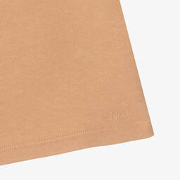 Chloé-Dark Beige Organic Cotton Embroidered Dress | Childrensalon Outlet