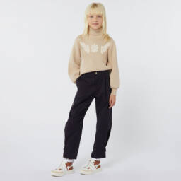 Chloé-Girls Beige Knit Rollneck Jumper | Childrensalon Outlet