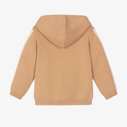 Chloé-Girls Beige Knit Zip-Up Hoodie | Childrensalon Outlet