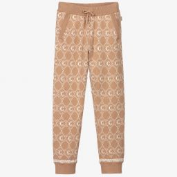 Chloé-Girls Beige Knitted Joggers | Childrensalon Outlet