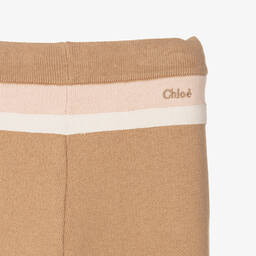 Chloé-جوغرز قطن عضوي وصوف محبوك لون بيج للبنات | Childrensalon Outlet