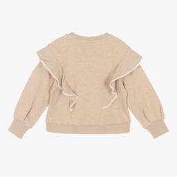Chloé-Бежевый свитшот с рюшами | Childrensalon Outlet