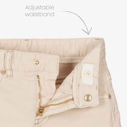 Chloé-Girls Beige Straight Jeans | Childrensalon Outlet