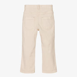 Chloé-Girls Beige Straight Jeans | Childrensalon Outlet