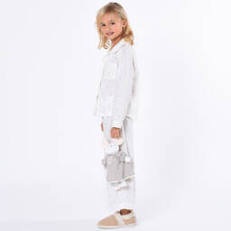 Chloé-Бежевые утепленные тапочки для девочек | Childrensalon Outlet