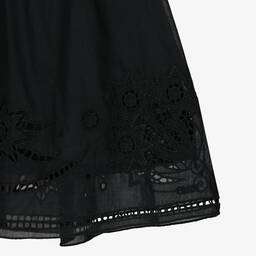 Chloé-Girls Black Cutwork Cotton Dress | Childrensalon Outlet