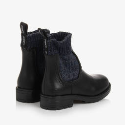 Chloé-Girls Black Leather Ankle Boots | Childrensalon Outlet
