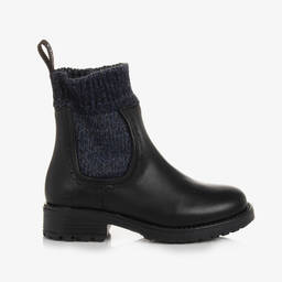 Chloé-Girls Black Leather Ankle Boots | Childrensalon Outlet