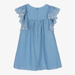 Chloé-Girls Blue Chambray Dress | Childrensalon Outlet